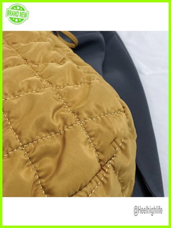 Quilted Puffer Tote Bag Crossbody Shoulder Handbag Nylon Women